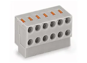 Клемма печатной платы WAGO 252-156, 6 pin, 0.14мм²-0.5мм², 320В, 2А, CS: 3.5мм, (1 шт)