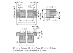 Контактный разъем WAGO 769-642/007-000, 12 pin, 250В, 32А, CS: 5мм, (1 шт)