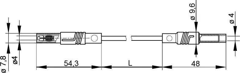 Безопасный тестовый провод SKS Hirschmann 934045100 MAL S GG-B 50/2.5