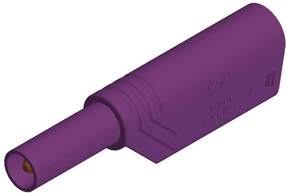 934099109, SKS-HIRSCHMANN LAS S WS - Штекер с ламелями, Ø-контакта: 4 мм, фиолетовый : 1 шт.