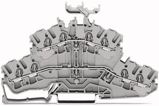 Двухуровневая клемма WAGO 2002-2431, 8 pin, 0.25мм² - 4мм², 500В, 24А, конф: L;L, (50 шт)
