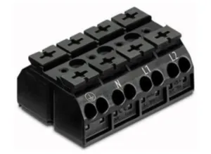 Клеммная колодка WAGO 862-1534/999-950, 4 pin, 0.5мм²-4.0мм², 440В, 28А, CS: 12мм, (1 шт)