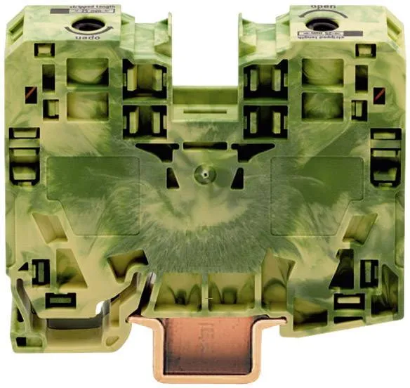 PG клемма WAGO 285-137, 2 pin, 6мм² - 35мм², 125А, конф: Terre, (1 шт)