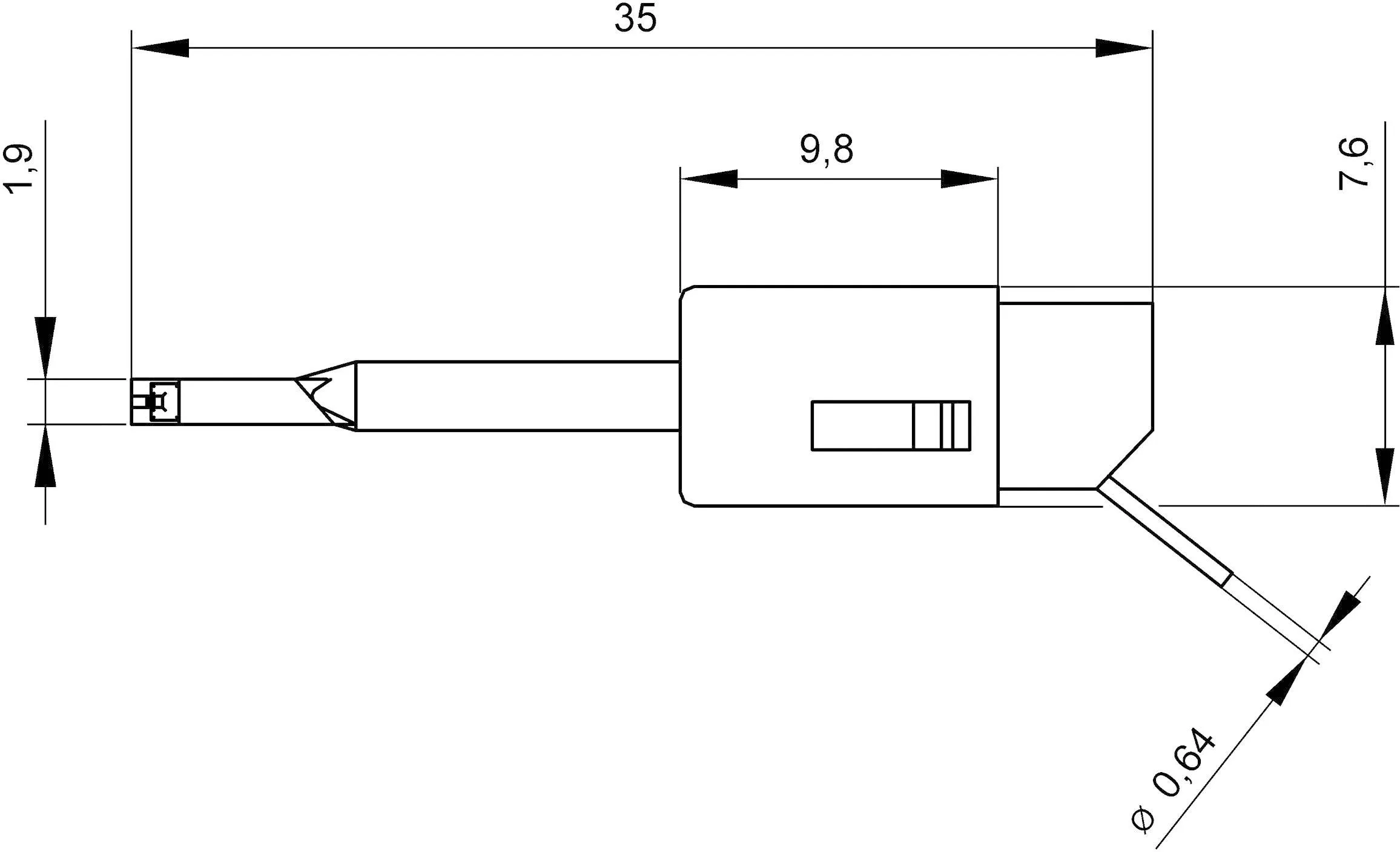 Тестовый щуп SKS Hirschmann 974201101 KLEPS 064 PCH