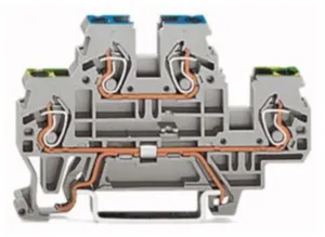 Двухуровневый клеммный блок WAGO 870-517, 2 pin, 0.08мм²-2.5мм², 500В, 24А, (1 шт)