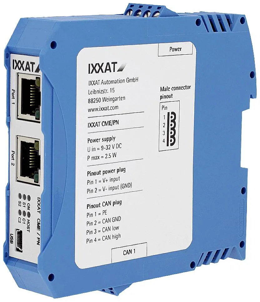 Шлюз PROFINET-CANopen Ixxat 1.01.0261.02106 CME/PN