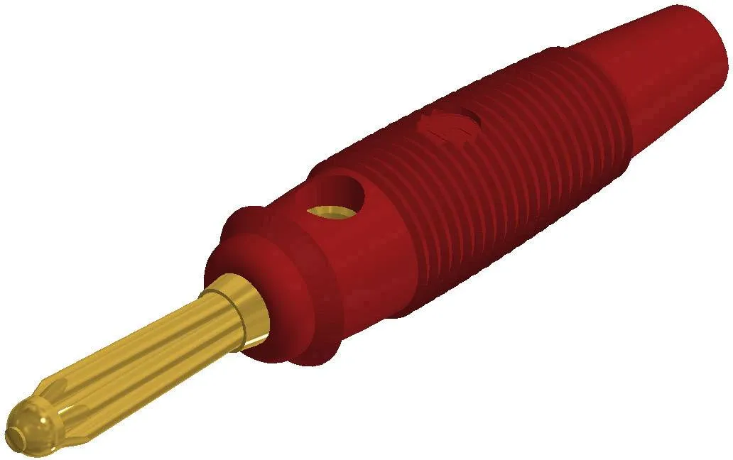 930727701, SKS-HIRSCHMANN BUELA 30 K AU - Пружинный штекер, Ø-контакта: 4 мм, красный : 1 шт.