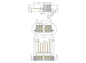 Проходная клемма WAGO 731-136/048-000, 6 pin, 320В, 5А, CS: 5мм, (1 шт)