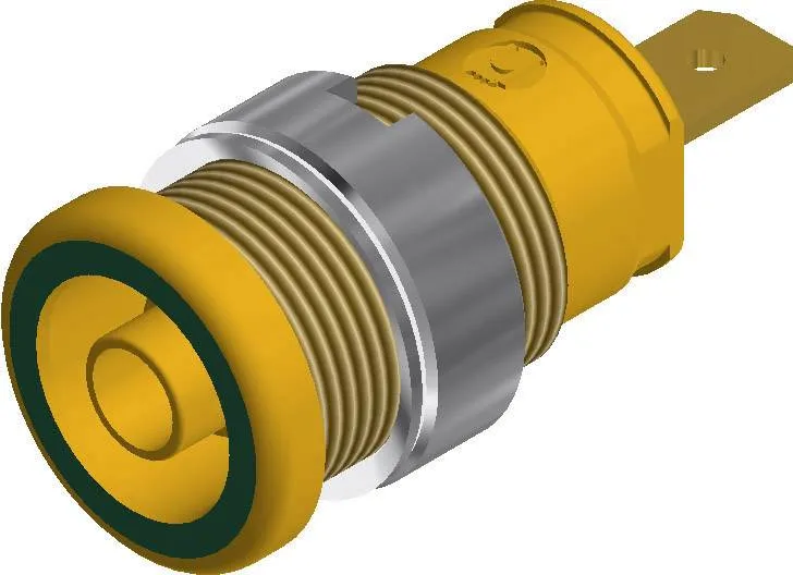 972355188, SKS-HIRSCHMANN SEB 2610 F4,8 - Лабораторное гнездо, Ø-контакта: 4 мм, зеленый, желтый 1шт