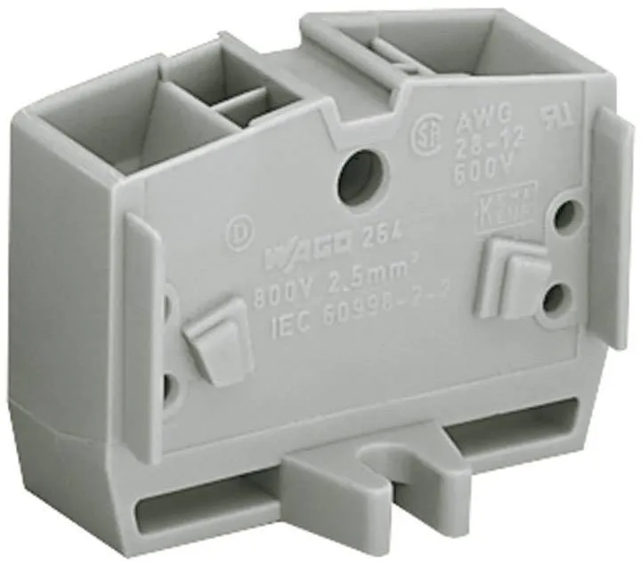 Клемма WAGO 264-331, 4 pin, 0.08мм² - 2.50мм², 800В, 24А, конф: L, (1 шт)