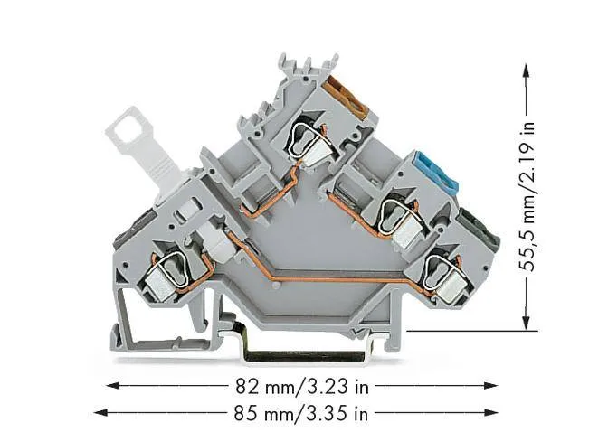 N клемма WAGO 280-563, 4 pin, 0.08мм² - 2.50мм², 400В, 10А, конф: L, (50 шт)