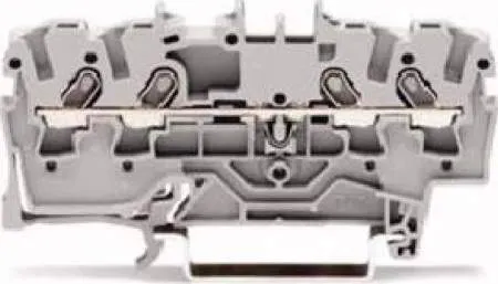 Клемма WAGO 2001-1401, 4 pin, 0.25мм² - 2.50мм², 800В, 18А, конф: L, (1 шт)