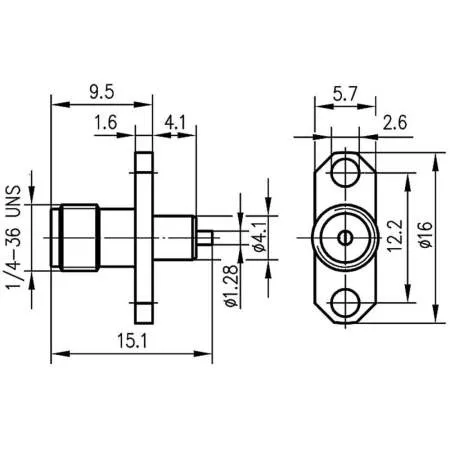 J01151A0631, Telegärtner - SMA-разъем, 50 Ом : 1 шт.
