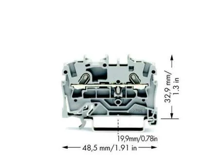 Клемма WAGO 2001-1201, 2 pin, 0.25мм² - 2.50мм², 800В, 18А, конф: L, (1 шт)