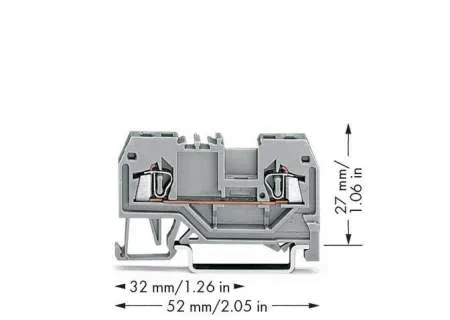 Клемма WAGO 279-901, 2 pin, 0.08мм² - 1.50мм², 800В, 18А, конф: L, (100 шт)