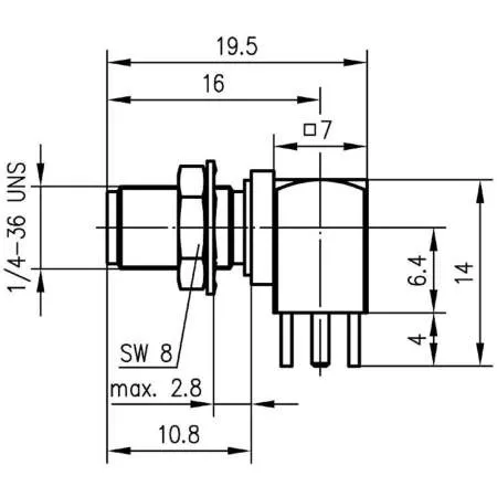 J01151A0201, Telegärtner - SMA-разъем, 50 Ом : 1 шт.